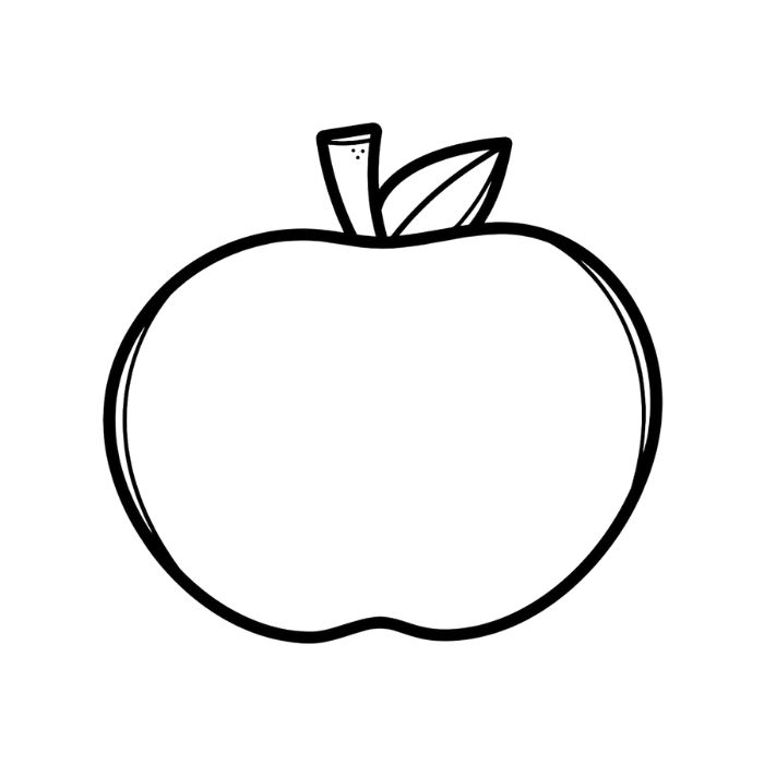 tranh tô màu quả táo 18