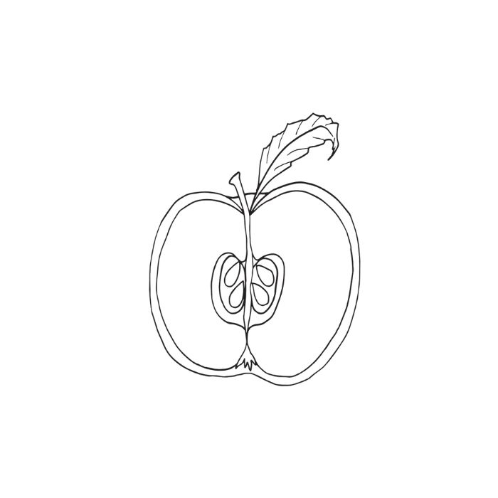 tranh tô màu quả táo 19