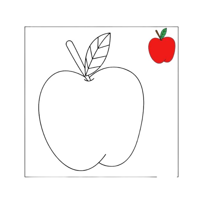 tranh tô màu quả táo 20