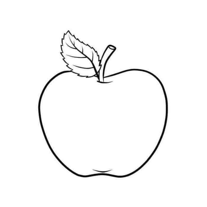 tranh tô màu quả táo 21