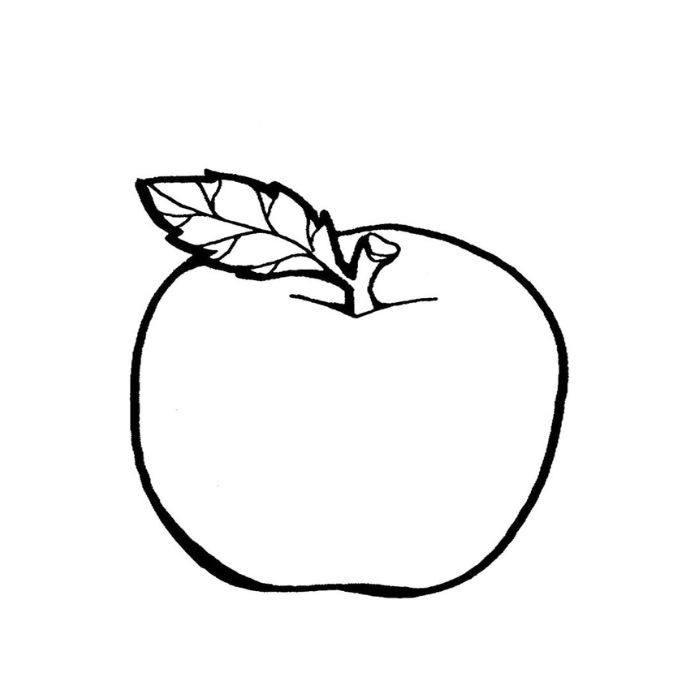 tranh tô màu quả táo 22