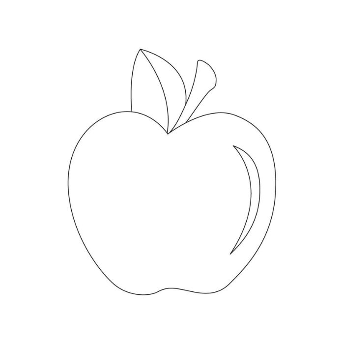tranh tô màu quả táo 24