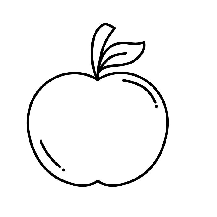 tranh tô màu quả táo 26