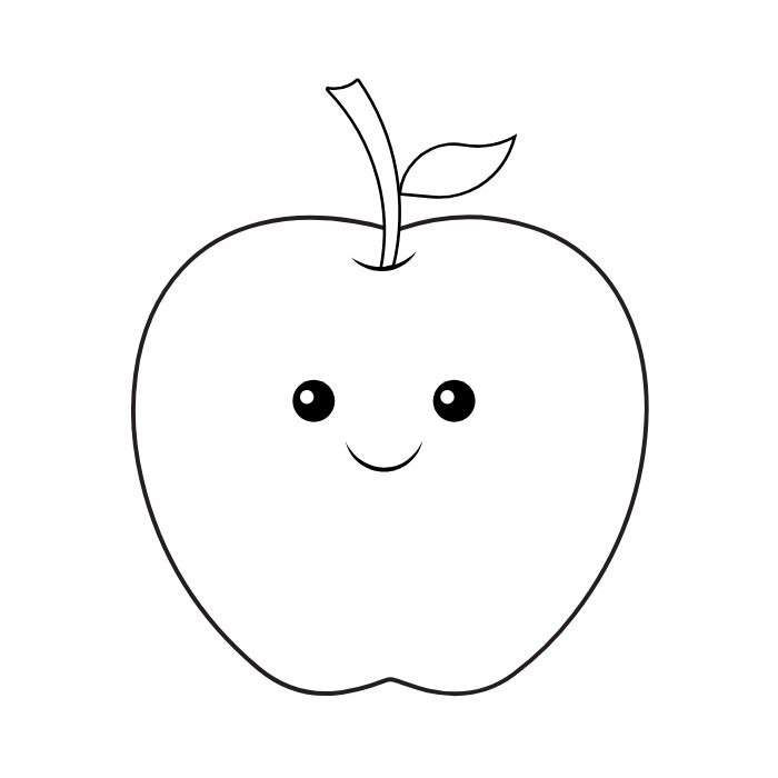 tranh tô màu quả táo 34
