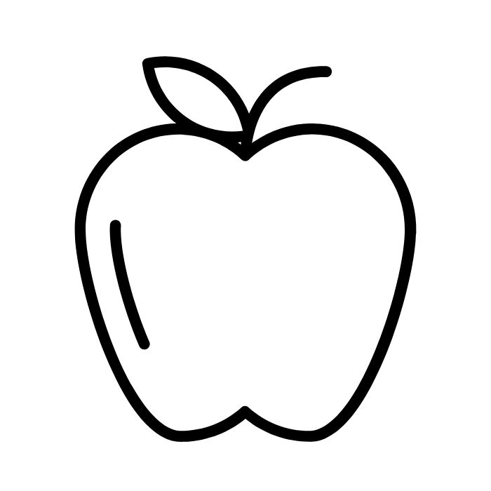 tranh tô màu quả táo 4