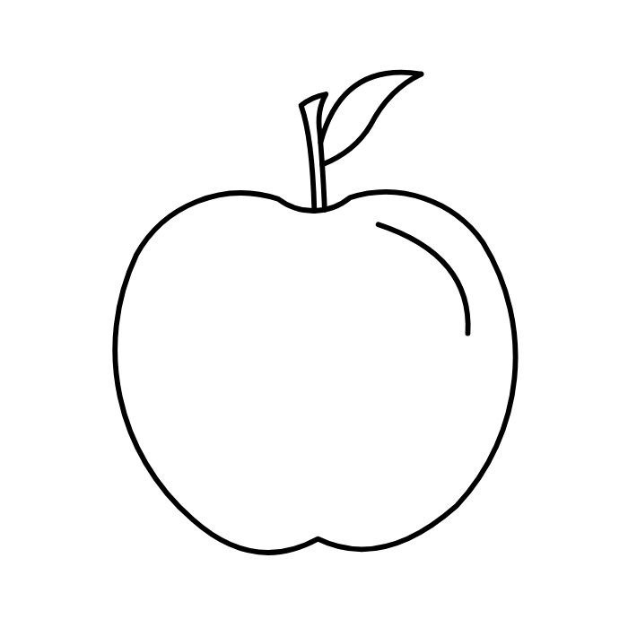tranh tô màu quả táo 5