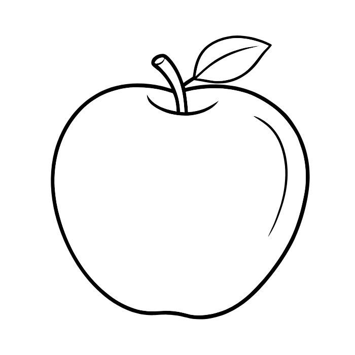 tranh tô màu quả táo 6