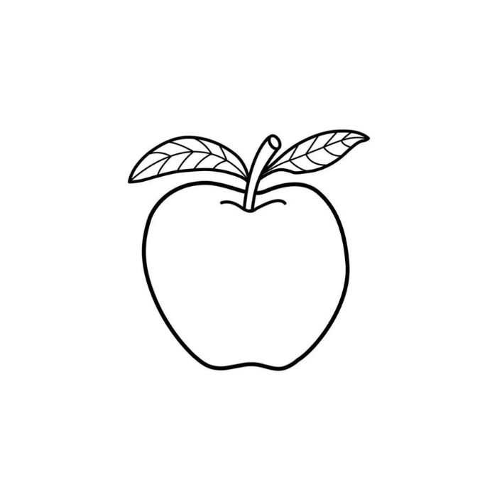 tranh tô màu quả táo 8