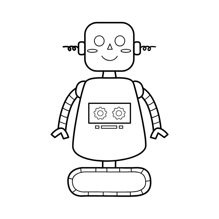 tranh tô màu robot 11