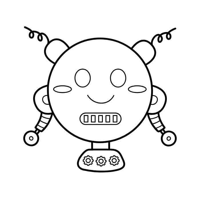 tranh tô màu robot 13