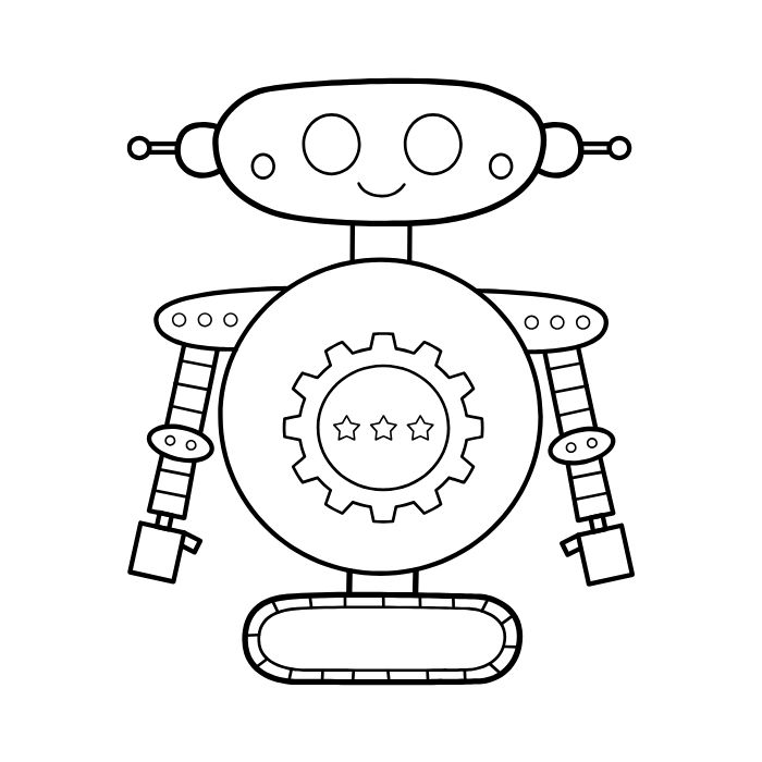 tranh tô màu robot 15