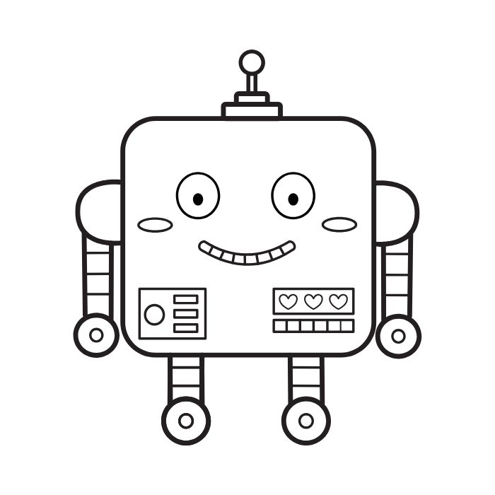 tranh tô màu robot 17