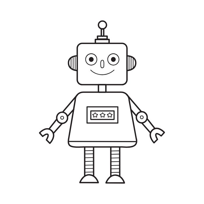 tranh tô màu robot 18