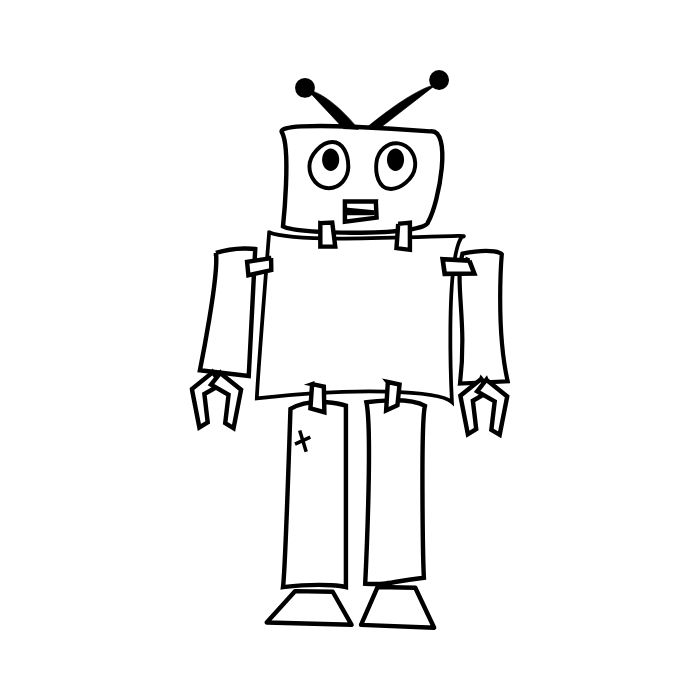 tranh tô màu robot 2