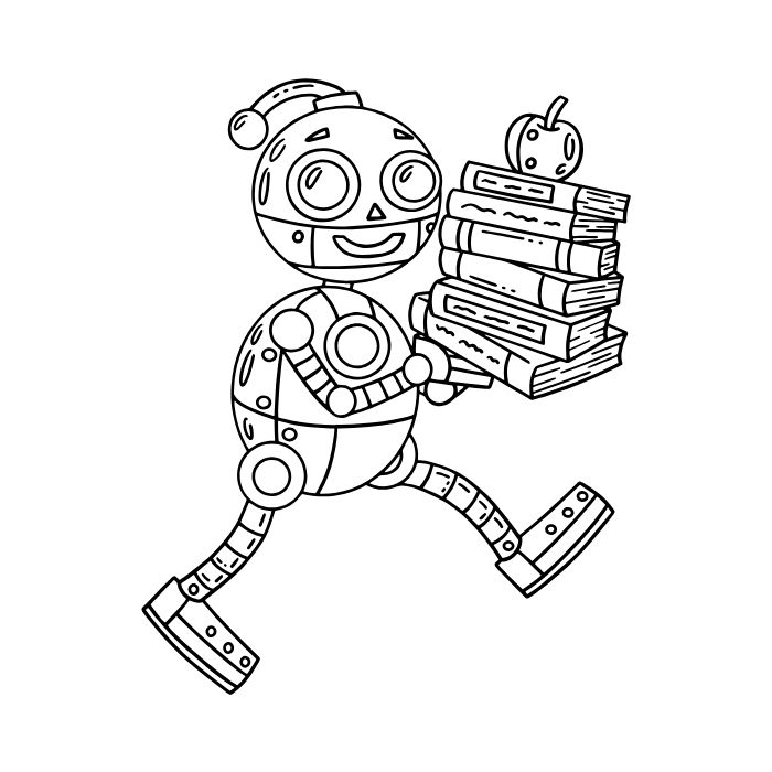 tranh tô màu robot 22