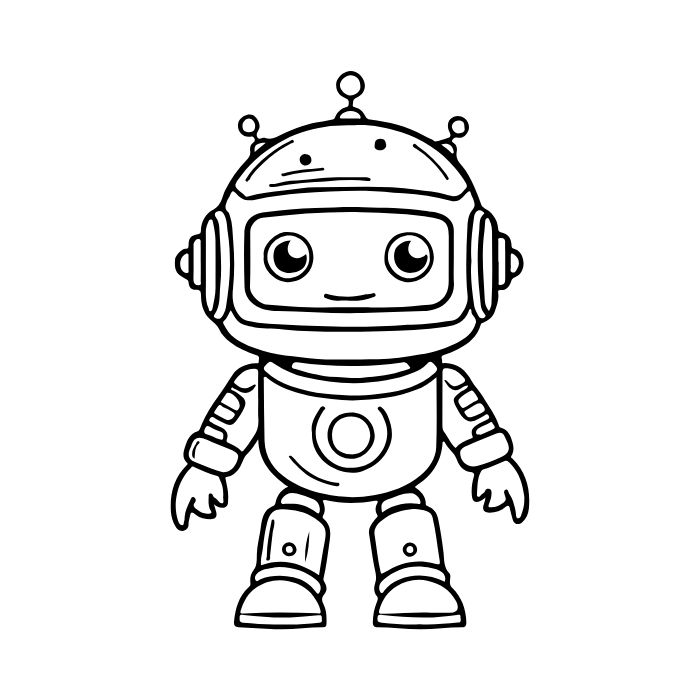 tranh tô màu robot 29