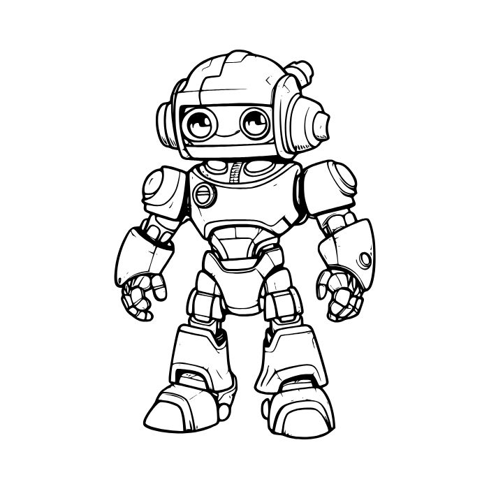 tranh tô màu robot 30