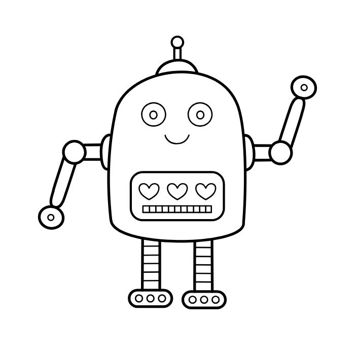 tranh tô màu robot 35