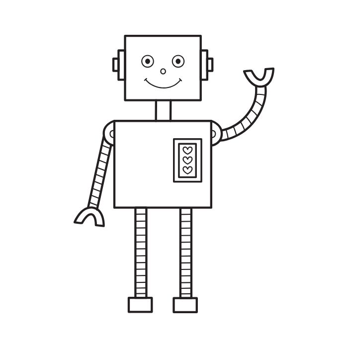 tranh tô màu robot 4
