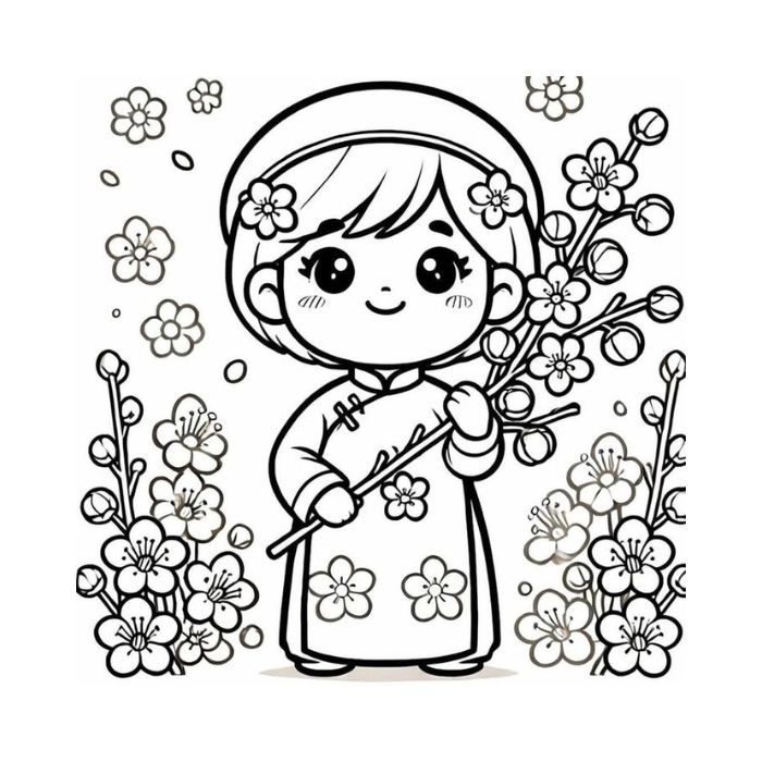 tranh tô màu tết 10