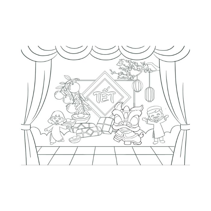 tranh tô màu tết 5