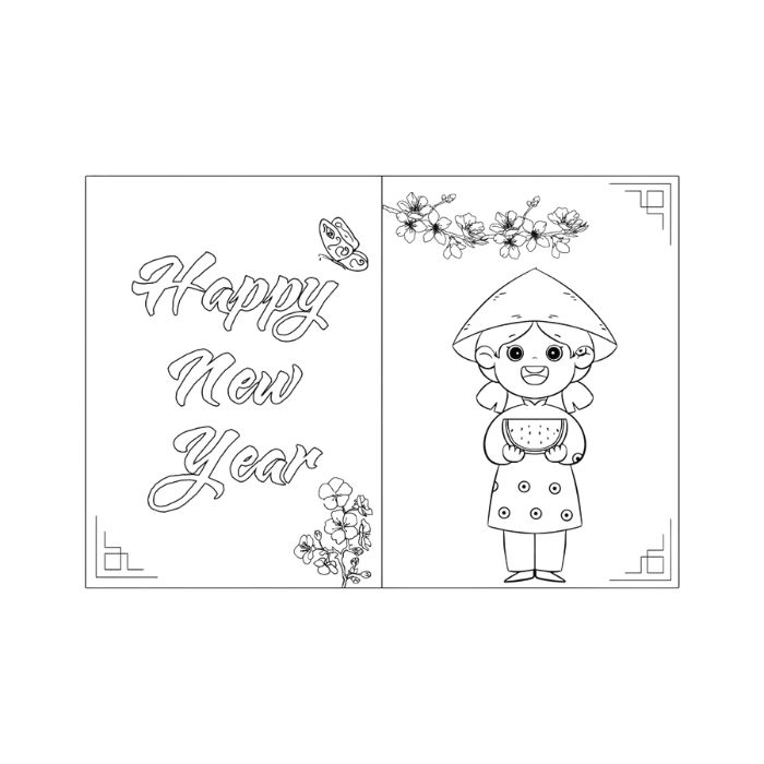 tranh tô màu tết 6