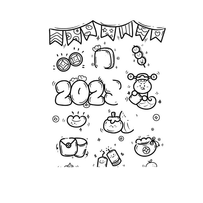 tranh tô màu tết 9