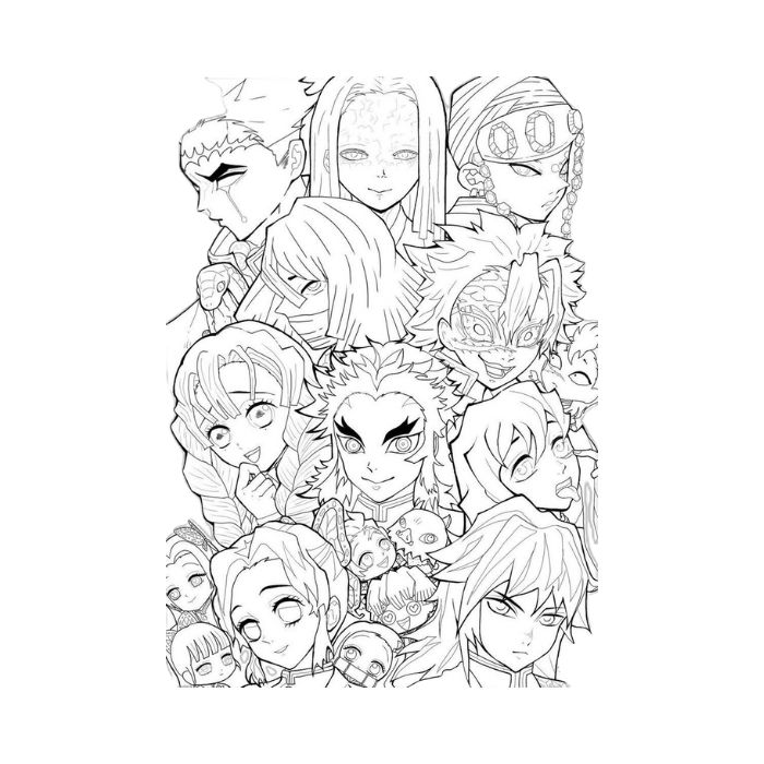 tranh tô màu thanh gươm diệt quỷ 1