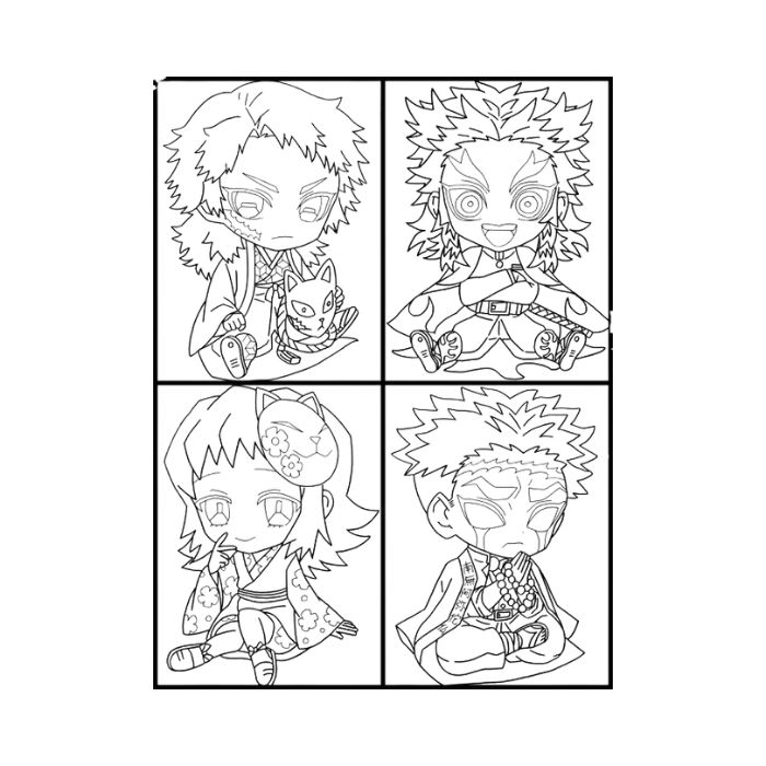 tranh tô màu thanh gươm diệt quỷ 10