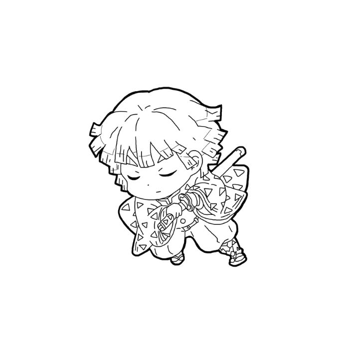 tranh tô màu thanh gươm diệt quỷ 22