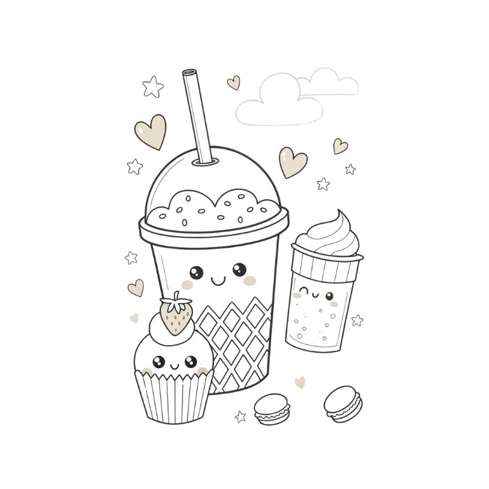 tranh tô màu trà sữa 10