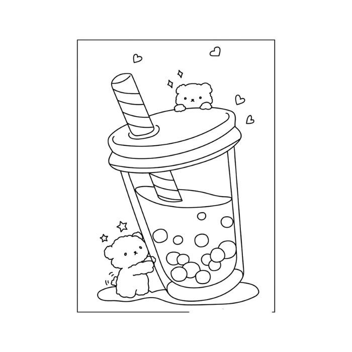 tranh tô màu trà sữa 34