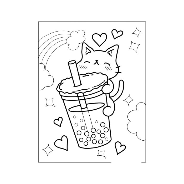 tranh tô màu trà sữa 7