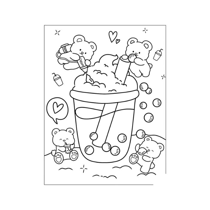 tranh tô màu trà sữa 8