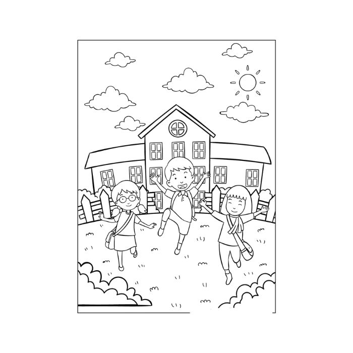 tranh tô màu trường mầm non 10