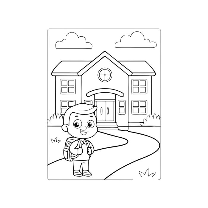 tranh tô màu trường mầm non 14