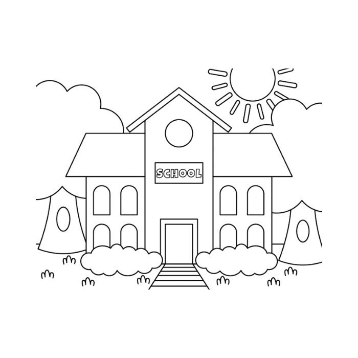 tranh tô màu trường mầm non 17