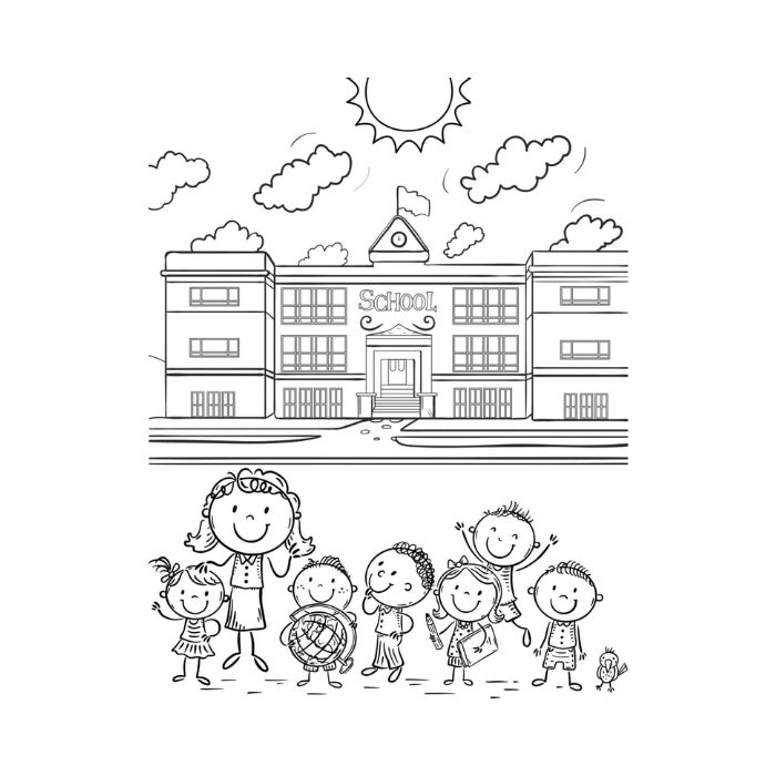 tranh tô màu trường mầm non 19