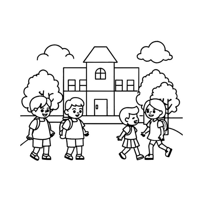 tranh tô màu trường mầm non 20