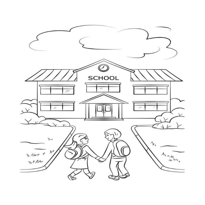 tranh tô màu trường mầm non 23