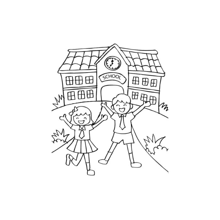 tranh tô màu trường mầm non 3