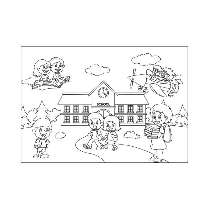 tranh tô màu trường mầm non 34