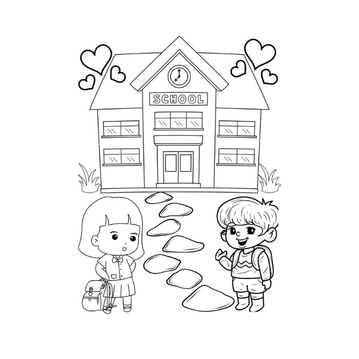 tranh tô màu trường mầm non 35