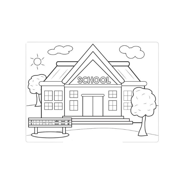 tranh tô màu trường mầm non 4