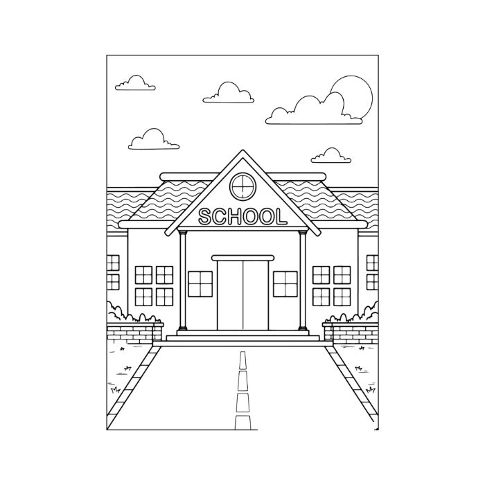 tranh tô màu trường mầm non 6