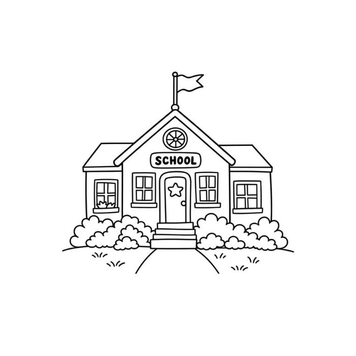 tranh tô màu trường mầm non 9