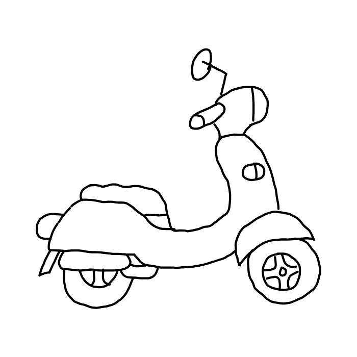 tranh tô màu xe máy 1