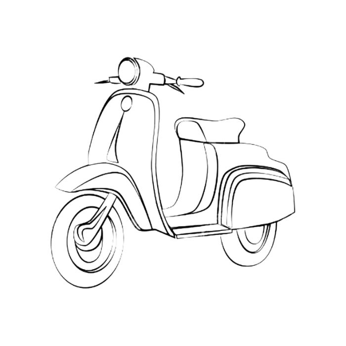 tranh tô màu xe máy 10