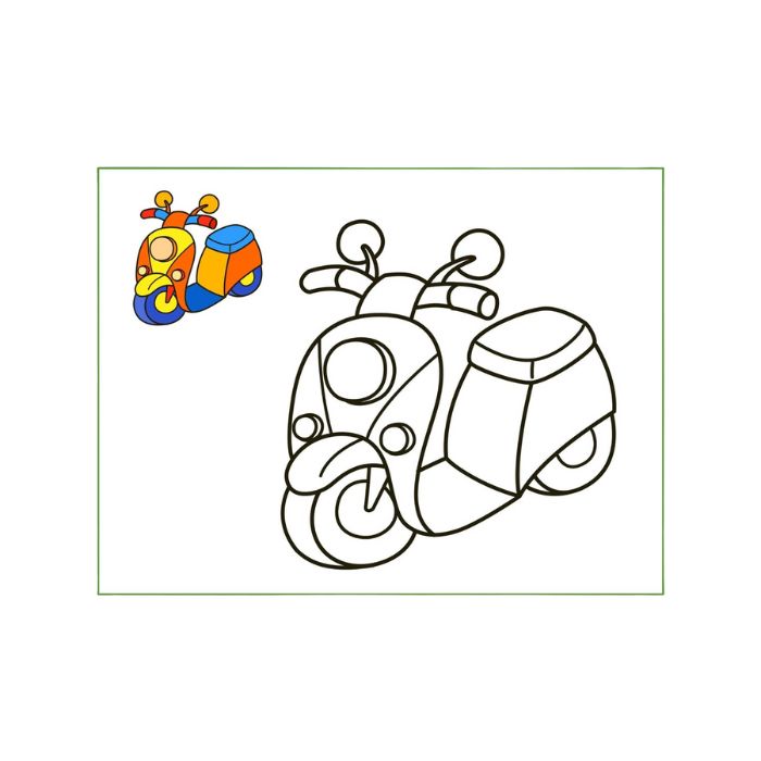 tranh tô màu xe máy 11