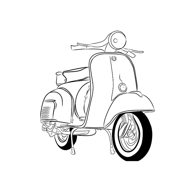 tranh tô màu xe máy 12
